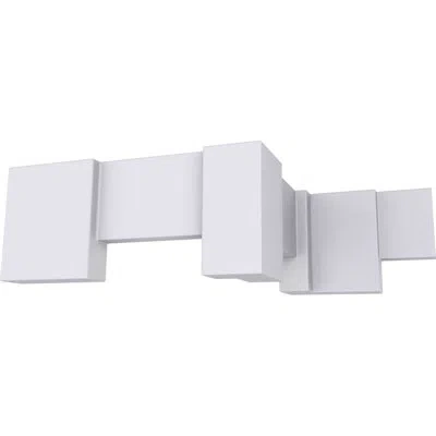 Ekena Millwork Sample - Endurathane Dentil Block Moulding, 4 3/8"w X 1 1/4"p X 4 3/8" T/s X 12"l, Factory Primed In White