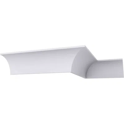 Ekena Millwork Sample - Endurathane Medway Traditional Cove Crown Moulding, 8 1/2"h X 8 1/2"p X 12"f X 12"l, Factor In White