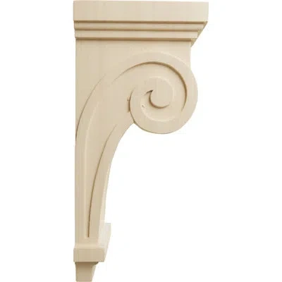 Ekena Millwork Scroll Corbel In Rubberwood