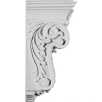 Ekena Millwork Scroll Leaf Corbel In Off-white