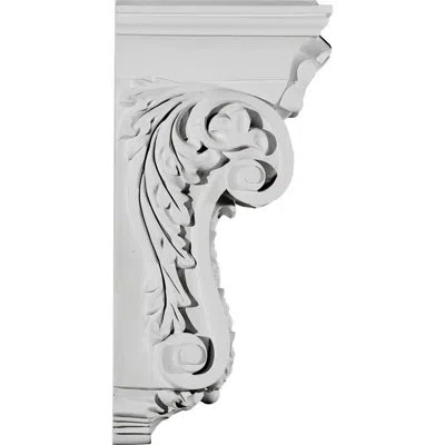 Ekena Millwork Scroll Leaf Corbel In Off-white
