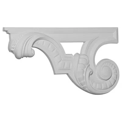 Ekena Millwork Scroll Stair Bracket, Left In Unfinished