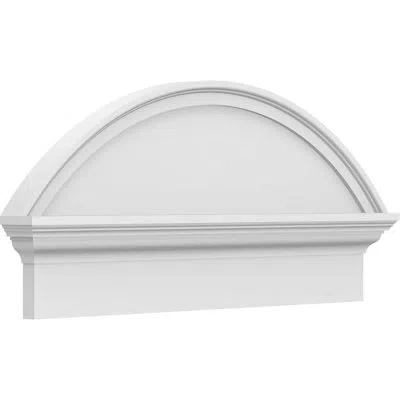 Ekena Millwork Segment Arch Smooth Architectural Grade Pvc Combination Pediment In White