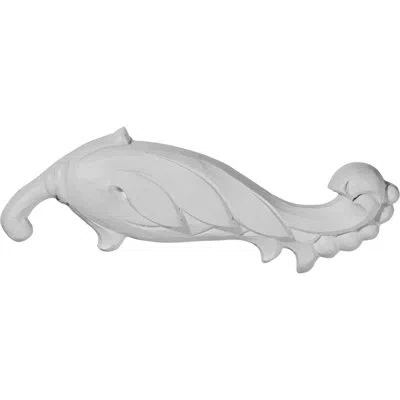 Ekena Millwork Sellek 2"h X 6 3/4"w X 1/2"d Scroll Onlay Right In White