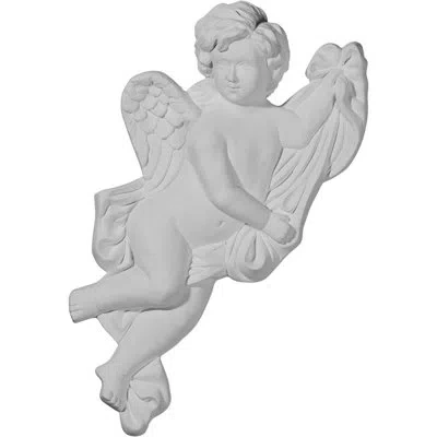 Ekena Millwork Seville 9 3/8"h X 10 5/8"w X 1 1/8"d Angel Corner Onlay Left In White