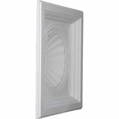 Ekena Millwork Shell 2 Ft. X 2 Ft. Drop-in Polyurethane Ceiling Tile In Gray