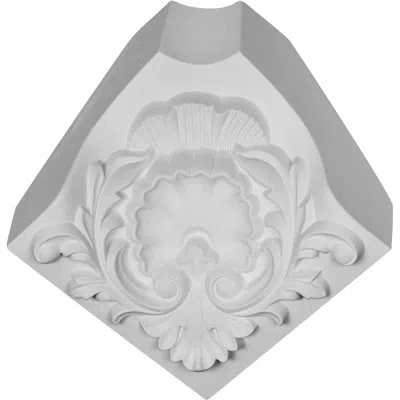 Ekena Millwork Shell 5 7/8" H X 5 7/8" W X 8 1/4" D Inside Corner Crown Molding In White
