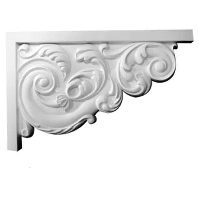 Ekena Millwork Small Ashford Stair Bracket, Right In Unfinished