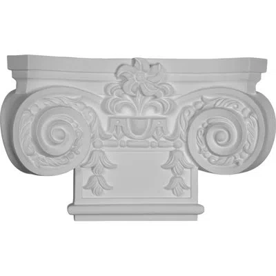 Ekena Millwork Small Empire Capital With Necking (fits Pilasters Up To 7 7/8"w X 7/8"d) (2-pack) In White