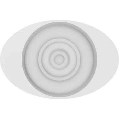 Ekena Millwork Standard Dalton Bullseye Rosette With Square Edge (2-pack)
