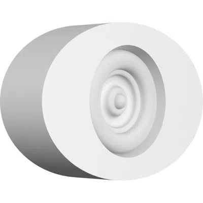 Ekena Millwork Standard Dalton Bullseye Rosette With Square Edge (4-pack)