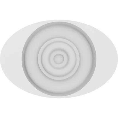 Ekena Millwork Standard Dalton Bullseye Rosette With Square Edge In White