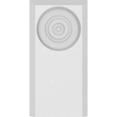 Ekena Millwork Standard Foster Bullseye Plinth Block With Beveled Edge In White