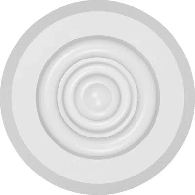 Ekena Millwork Standard Grayson Bullseye Rosette With Beveled Edge (2-pack)