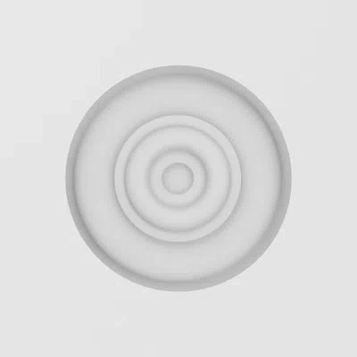 Ekena Millwork Standard Sedgwick Bullseye Rosette With Square Edge (2-pack)