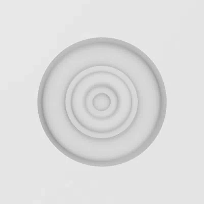 Ekena Millwork Standard Sedgwick Bullseye Rosette With Square Edge In White
