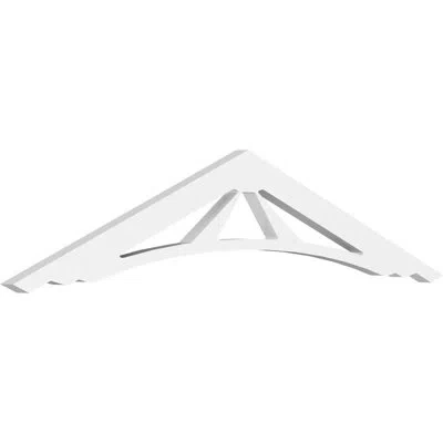 Ekena Millwork Stanford Signature Urethane Gable Pediment, Primed Tan In Primed Tan;primed Tan