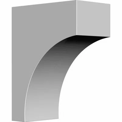 Ekena Millwork Stockport 7.25'' H X 3'' W X 5.5'' D Urethane Bracket (set Of 2) In White