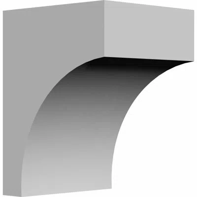 Ekena Millwork Stockport 7.25'' H X 5'' W X 5.5'' D Urethane Bracket (set Of 2) In White