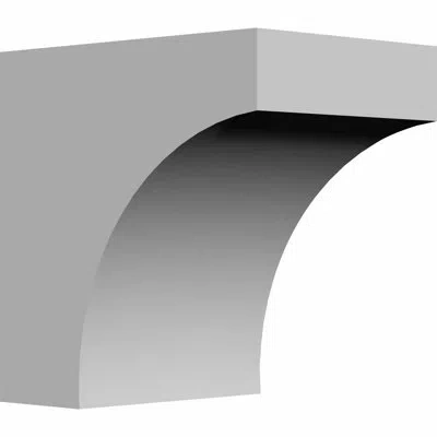 Ekena Millwork Stockport 7.25'' H X 7.25'' W X 4.5'' D Urethane Bracket (set Of 6) In White