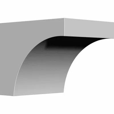 Ekena Millwork Stockport 9'' H X 7.25'' W X 7.25'' D Urethane Bracket (set Of 2) In White