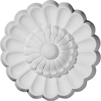 Ekena Millwork Sunflower 5 7/8"w Rosette In White