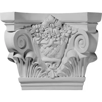 Ekena Millwork Sussex Capital (fits Pilasters Up To 13 1/2"w X 1 5/8"d) (2-pack) In White