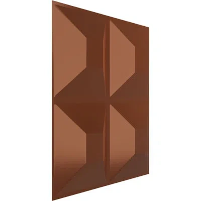 Ekena Millwork Swindon Endurawall Decorative 3d Wall Panel In Bright Coat Copper