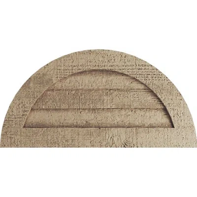 Ekena Millwork Timberthane Half Round Faux Wood Non-functional Gable Vent, Primed Tan In Rough Sawn