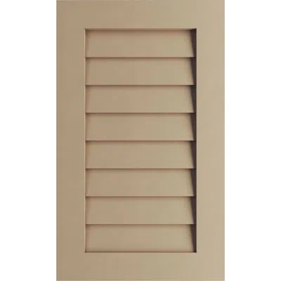 Ekena Millwork Timberthane Rectangle Faux Wood Non-functional Gable Vent, Primed Tan In Rustic Smooth