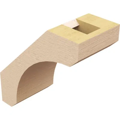 Ekena Millwork Timberthane Rough Cedar Faux Wood Legacy Knee Brace, 3"w X 6"d X 6"h, Primed Tan In Neutral
