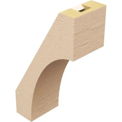 Ekena Millwork Timberthane Rough Cedar Faux Wood Westlake Knee Brace, 3"w X 6"d X 10"h, Primed Tan In Neutral