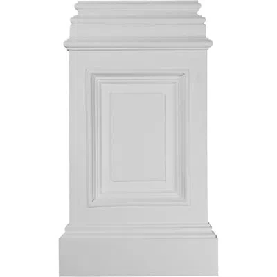 Ekena Millwork (top: 10 7/8"w X 1"p) Classic Large Pedestal Base In Off-white