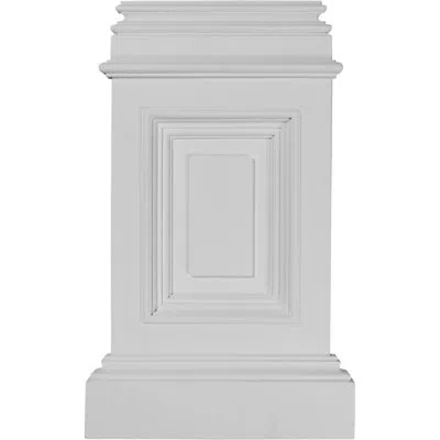 Ekena Millwork (top: 8 1/8"w X 1"p) Classic Small Pedestal Base In White