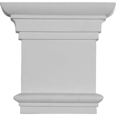 Ekena Millwork Traditional Capital (fits Pilasters Up To 5 3/8"w X 3/4"d) In White