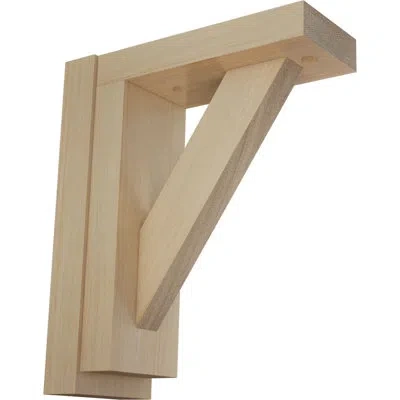Ekena Millwork Traditional Wood Shelf Bracket In Rubberwood