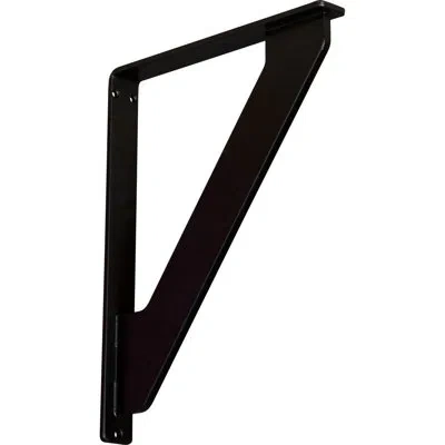 Ekena Millwork Traditional Wrought Iron Bracket In Powder Coated Black
