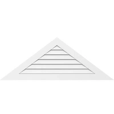 Ekena Millwork Triangle Surface Mount Functional Standard Frame Pvc Gable Vent 11/12 Pitch