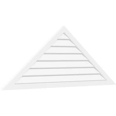 Ekena Millwork Triangle Surface Mount Non-functional Brickmould Frame Pvc Gable Vent 7/12 Pitch