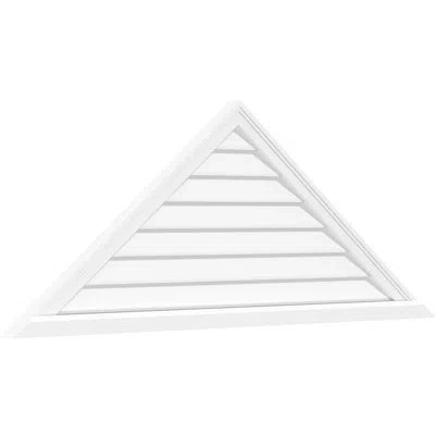 Ekena Millwork Triangle Surface Mount Non-functional Brickmould Sill Frame Pvc Gable Vent 11/12 Pitch