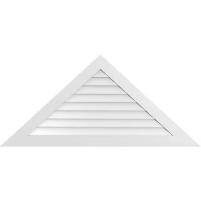 Ekena Millwork Triangle Surface Mount Urethane Non-functional Gable Vent 12/12 Pitch Primed Tan