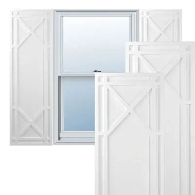 Ekena Millwork True Fit Pvc Bungalow Fixed Mount Shutters In Unfinished