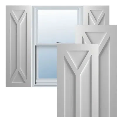 Ekena Millwork True Fit Pvc San Carlos Mission Style Fixed Mount Shutters In Primed