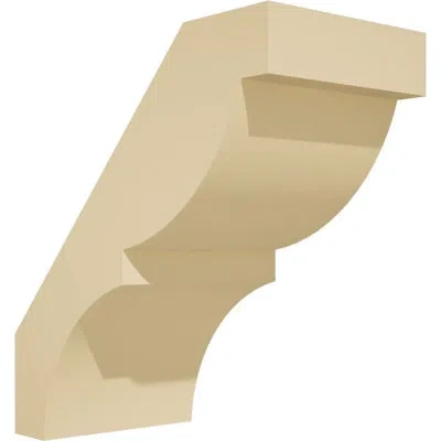 Ekena Millwork Valencia Signature Urethane Knee Brace, Primed Tan