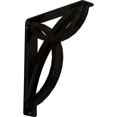 Ekena Millwork Versailles Wrought Iron Bracket In Powder Coated Black