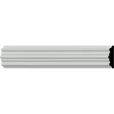 Ekena Millwork Victorian 4" H X 94 1/2" W X 2 7/8" D Chair Rail In White