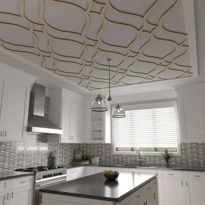 Ekena Millwork Villarreal Decorative Fretwork Wood Ceiling Panel In Birch