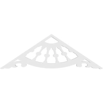 Ekena Millwork Wagon Wheel Architectural Grade Pvc Gable Peditment (4/12) Pitch In White