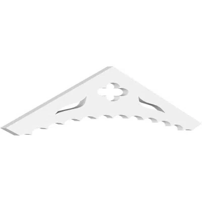 Ekena Millwork Wellington Signature Urethane Gable Pediment, Primed Tan In Primed Tan;primed Tan