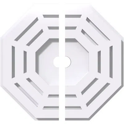 Ekena Millwork Westin Architectural Grade Pvc Contemporary Ceiling Medallion, Two Piece